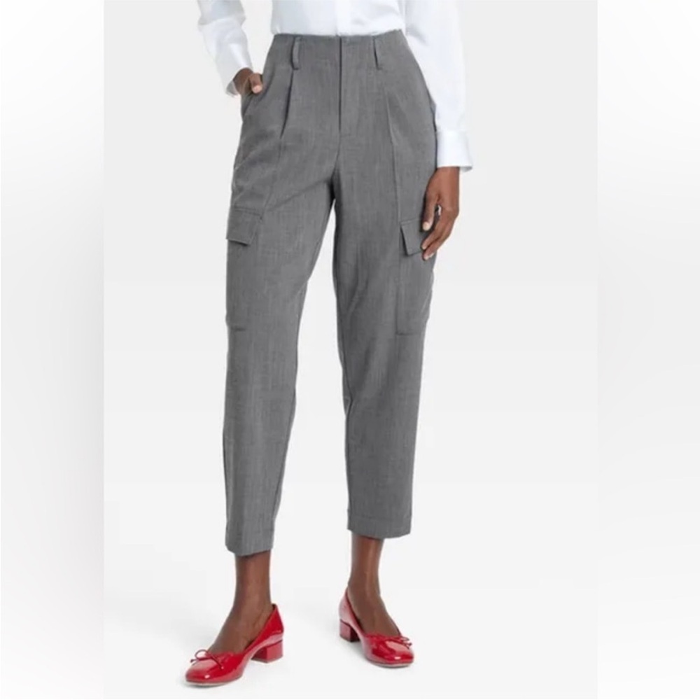 NWT A New Day Charcoal Women's Cargo Trousers Size 14 R